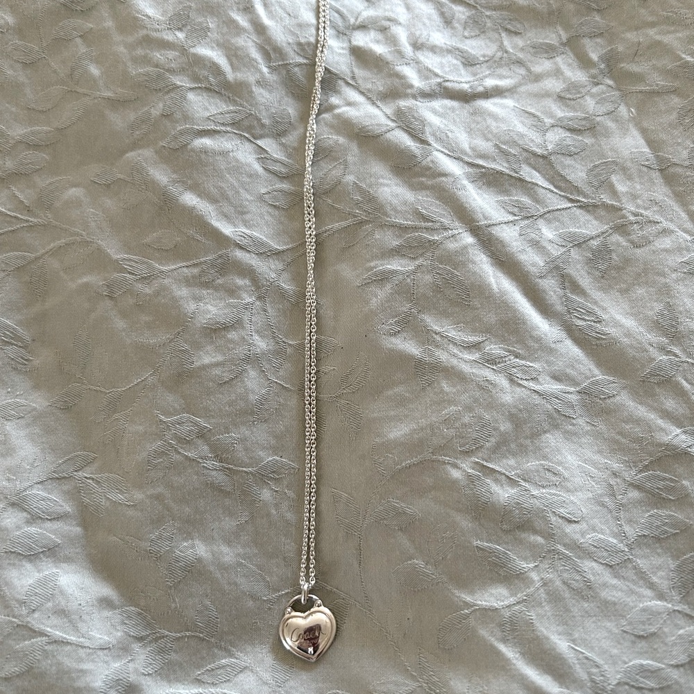 Sterling Silver Coach Heart Necklace